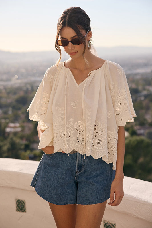 Jessica Eyelet Embroidered Blouse
