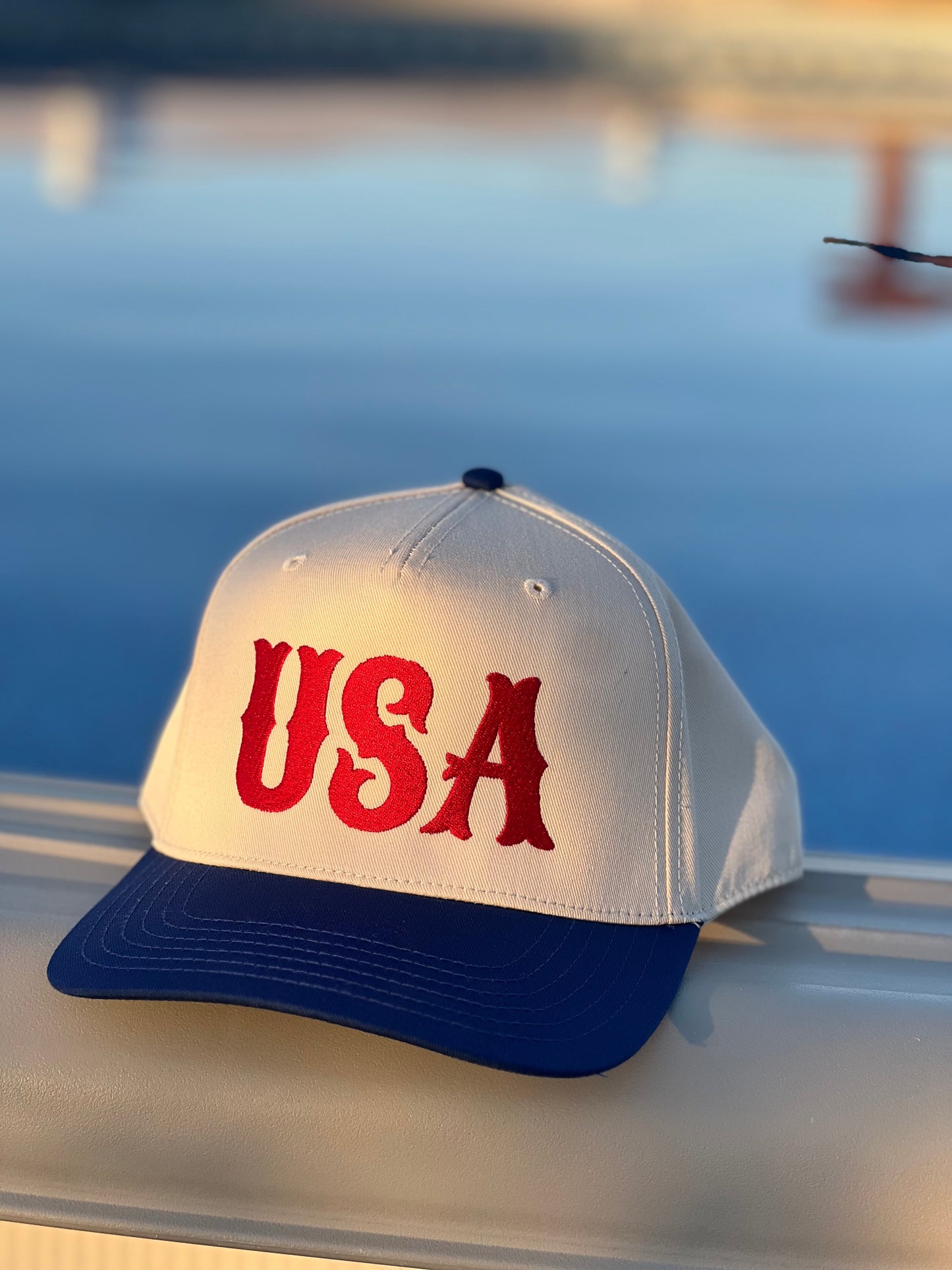 USA Embroidery Two-Tone Trucker Hat