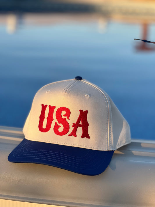 USA Embroidery Two-Tone Trucker Hat