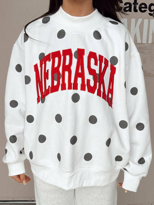 Nebraska Dot Mockneck **PreOrder**