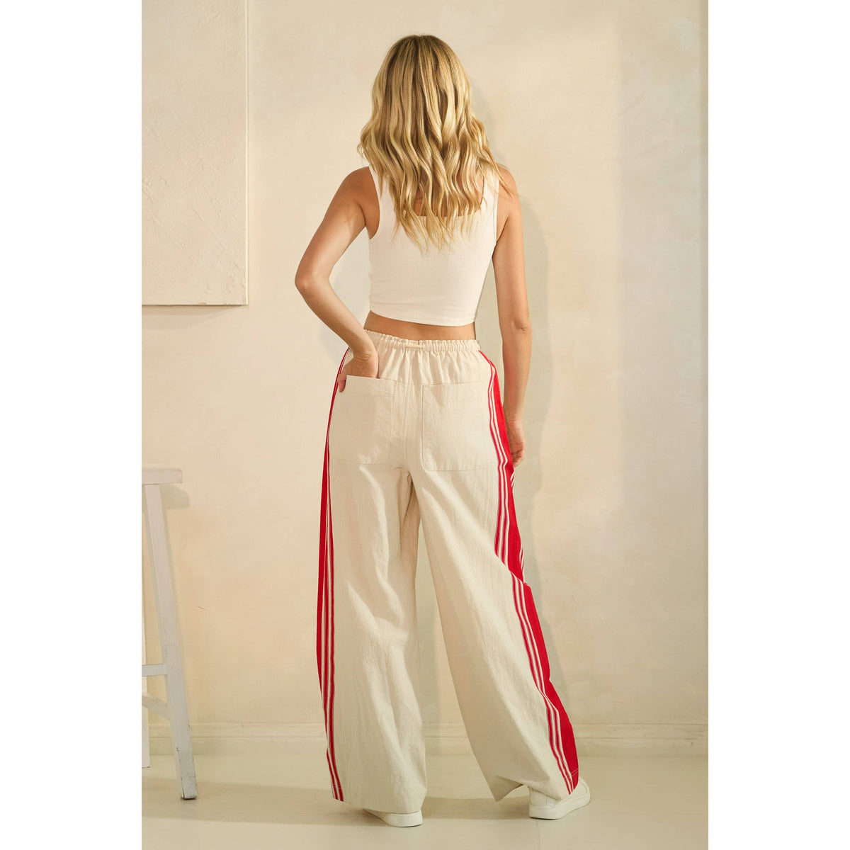 Sideline Striped Wide Leg Pants