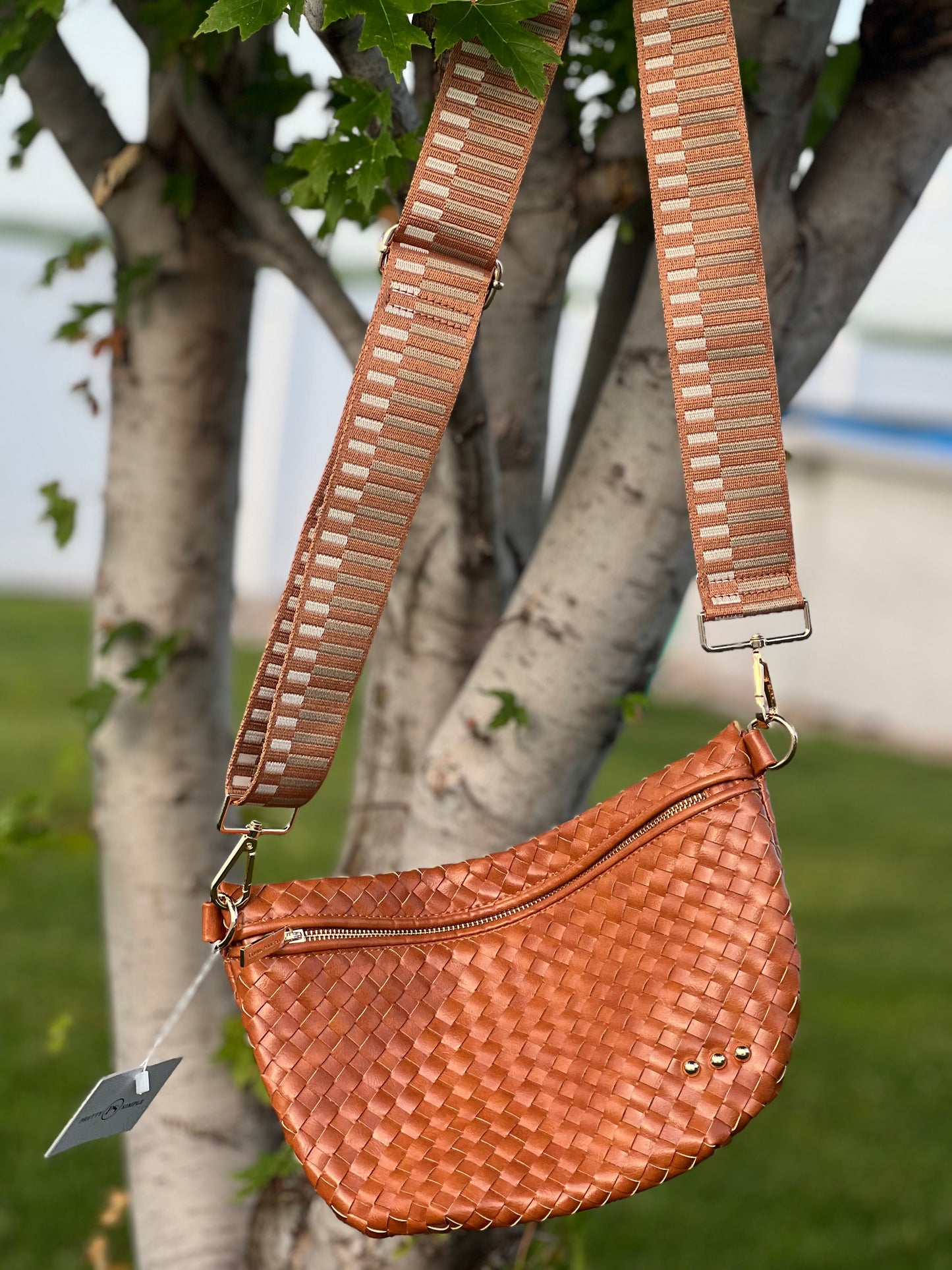 Westlyn Woven Leather Bum Bag