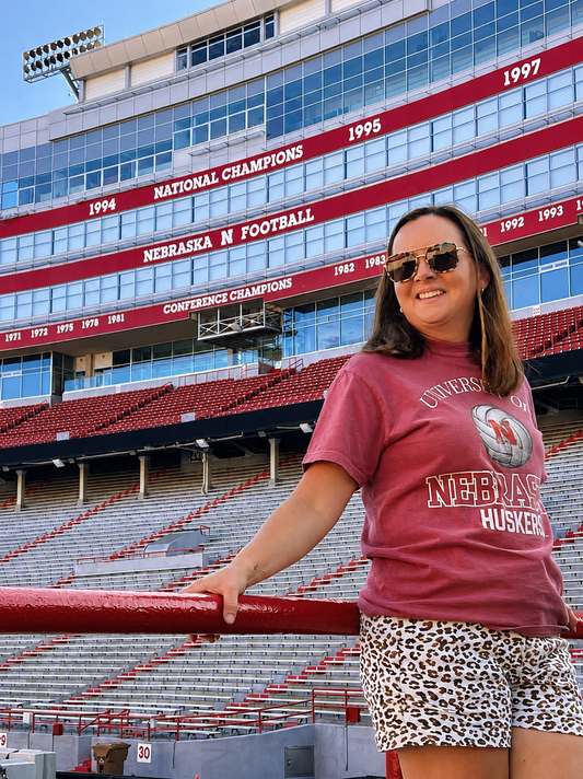 Nebraska Volleyball Comfort Colors Tee