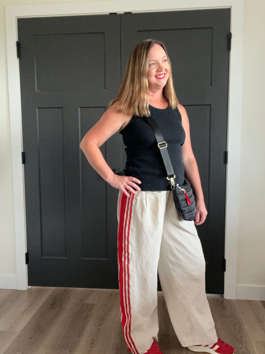 Sideline Striped Wide Leg Pants