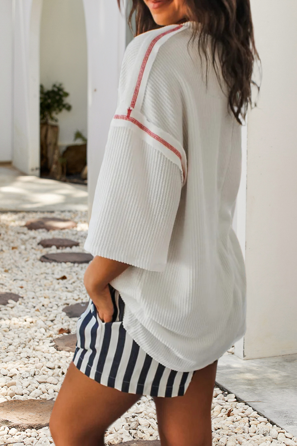 Lady Liberty USA Loose Ribbed Top